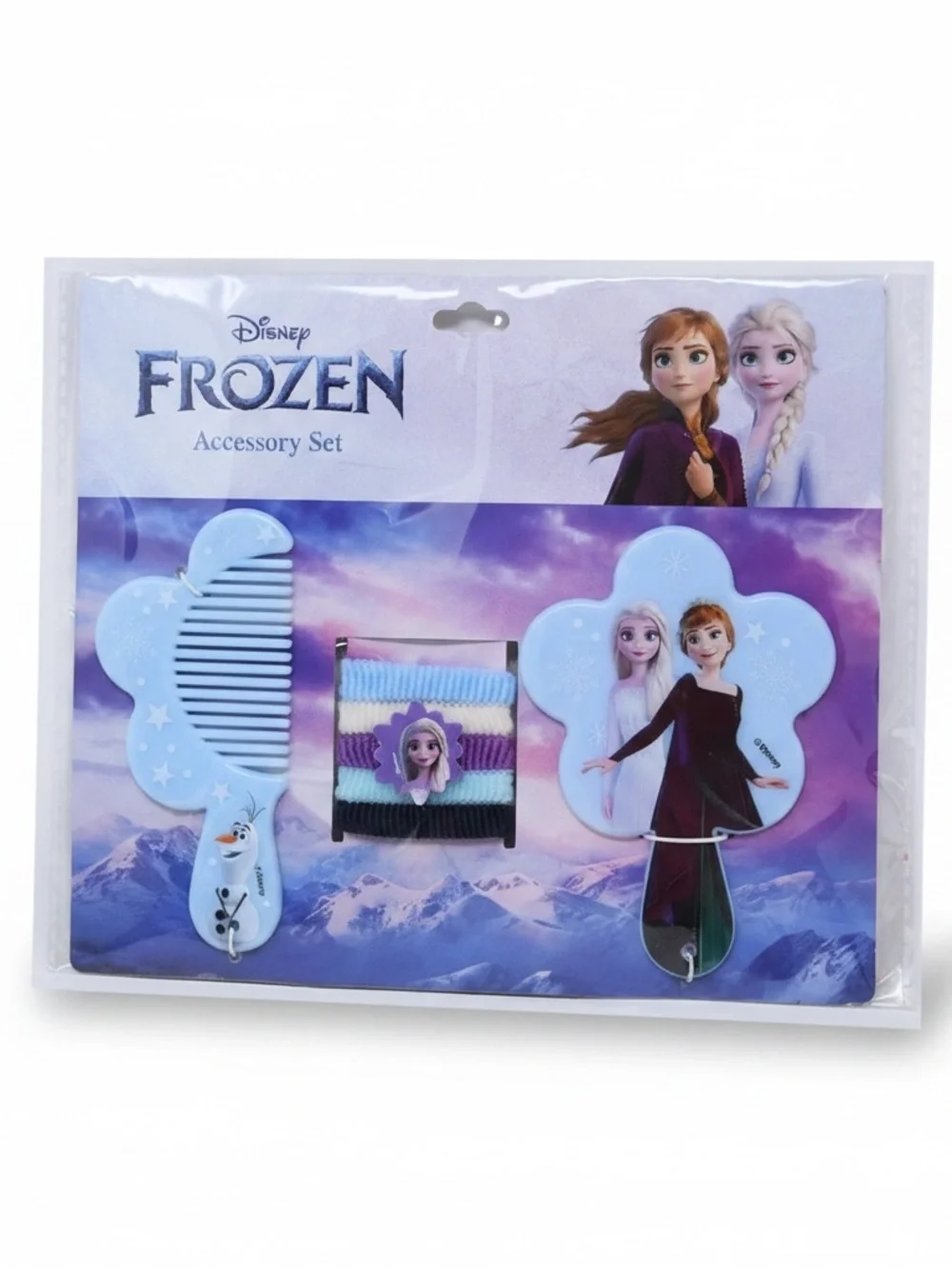 New Disney Licensed Frozen Hair Comb, Mirror & Hair Accessory Set Elsa Gift Set